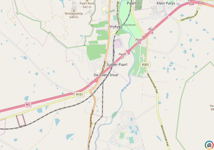 Map location of De Zoete Inval